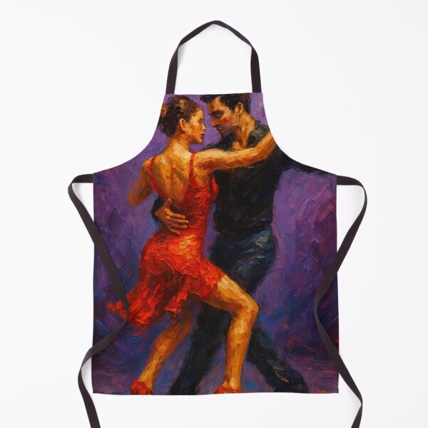 Item preview, Tango Passion Red Dress Dance Painting in Bold Brushstrokes designed and sold by Joey Santiago.