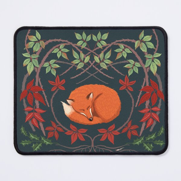 Item preview, Rest - Sleeping Fox botanical art designed and sold by PaulaJKnight .