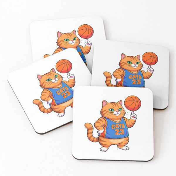 Item preview, Cool Basketball Player Cat Spinning Ball Sports Mascot Sticker designed and sold by Nekopou.