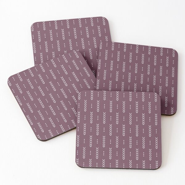 Item preview, Off-White Arrow Sprigs and little dots on Amaranth Purple designed and sold by Designs by christel_treiber.
