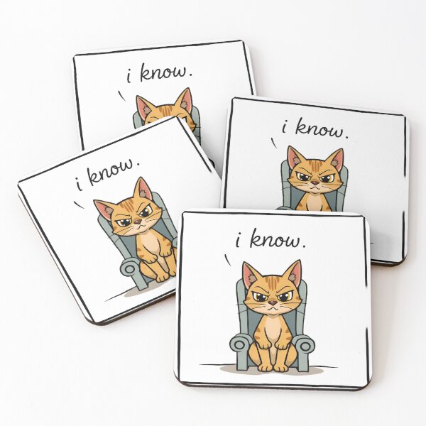 Item preview, Sassy Ginger Cat I Know Funny Illustration designed and sold by LowBattery Social Club.