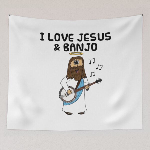 Item preview, I Love Jesus And Banjo, Church Musician Funny designed and sold by doodlerob.