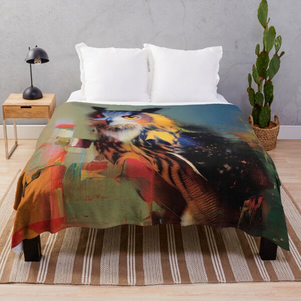 Item preview, Vibrant Abstract Owl designed and sold by lautir.