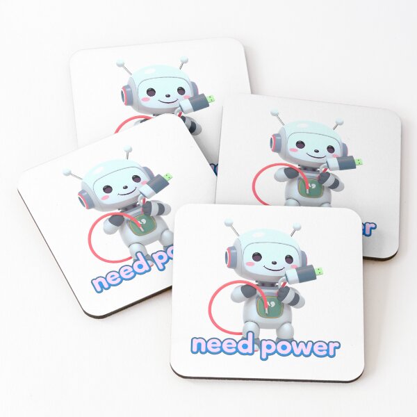 Item preview, Cute Chibi Robot Need Power Illustration designed and sold by LowBattery Social Club.