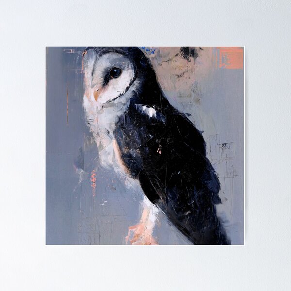 Item preview, Elegant Owl Illustration in Soft Tones designed and sold by lautir.