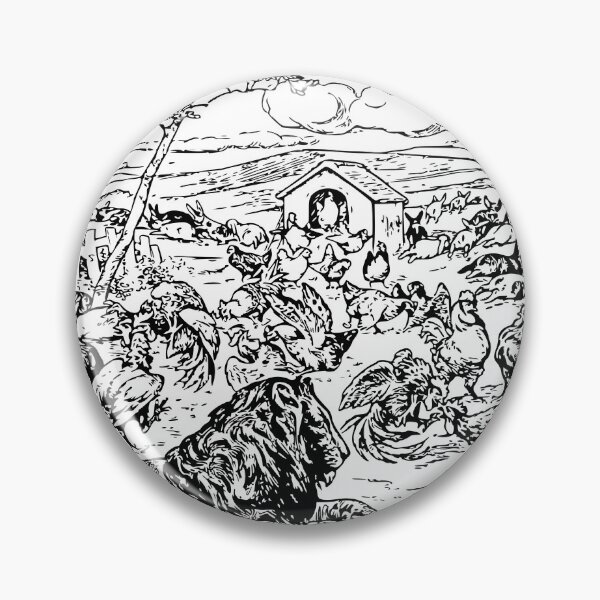Item preview, Animal farm. Old book illustration designed and sold by Filologica.