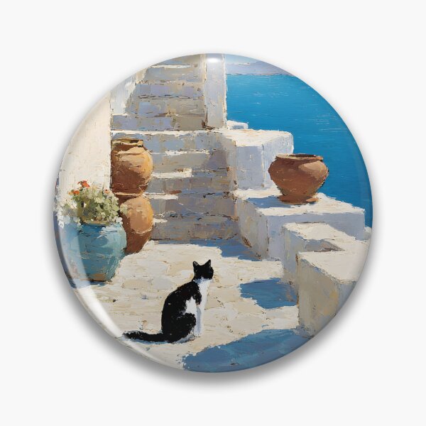 Item preview, Cat Overlooking the Aegean Sea designed and sold by daila70.