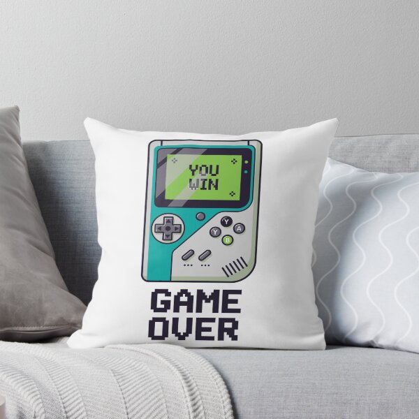 Item preview, Retro Handheld Game Console with Pixel Art 'YOU WIN' Message on Screen and 'GAME OVER' Text Below designed and sold by Dofitopia.