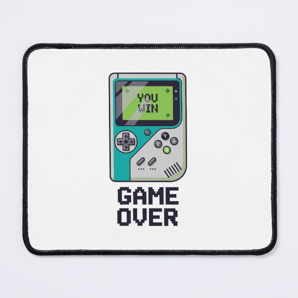 Item preview, Retro Handheld Game Console with Pixel Art 'YOU WIN' Message on Screen and 'GAME OVER' Text Below designed and sold by Dofitopia.