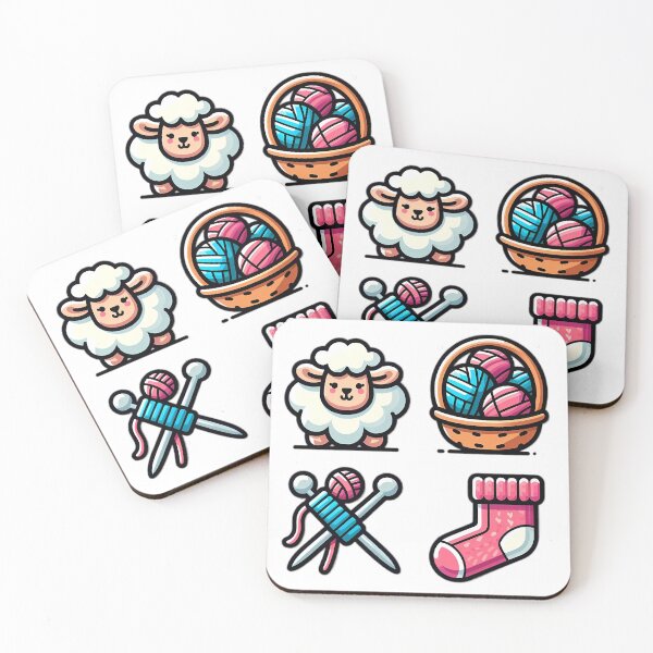 Item preview, Cute Knitting Essentials - Sheep, Yarn & Socks designed and sold by GREENZ0NE.