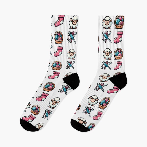 Item preview, Cute Knitting Essentials - Sheep, Yarn & Socks designed and sold by GREENZ0NE.