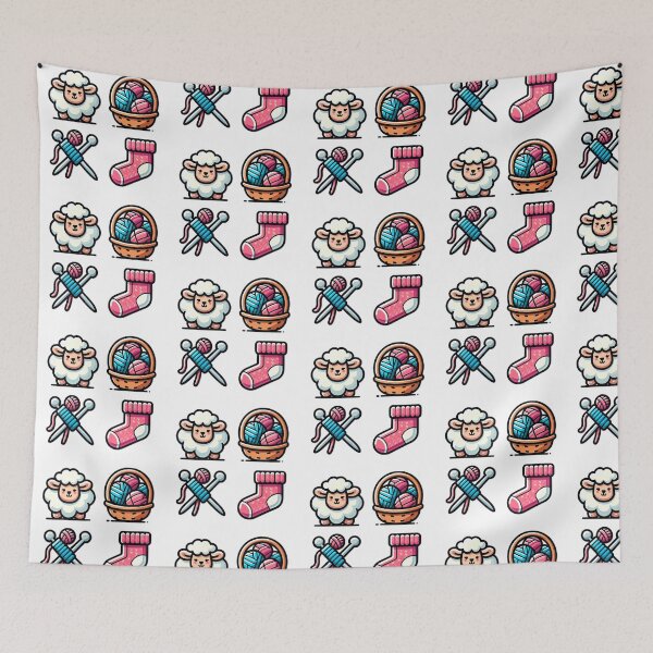 Item preview, Cute Knitting Essentials - Sheep, Yarn & Socks designed and sold by GREENZ0NE.
