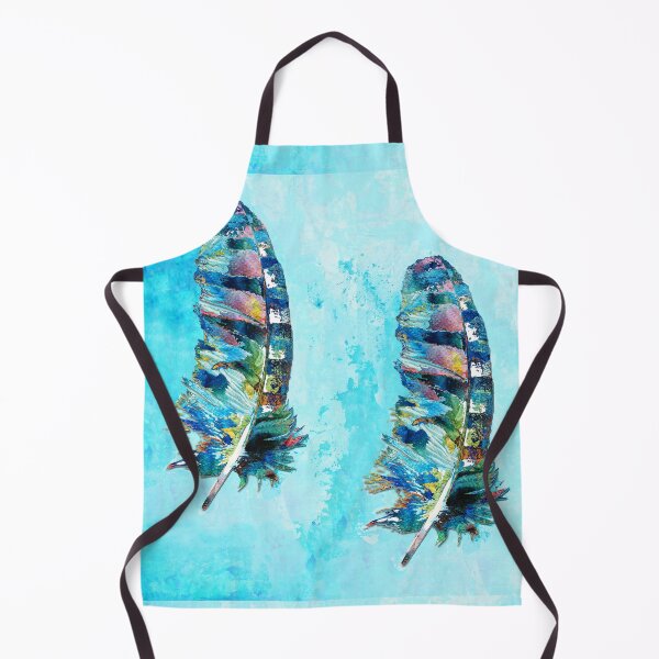 Item preview, Colorful Feather On Blue Four designed and sold by Sharon Cummings Art.