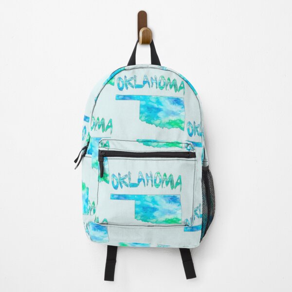 Item preview, Oklahoma State Map - Vibrant Blue Watercolor Art designed and sold by mashmosh.