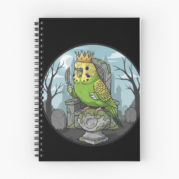 Item preview, Royal Budgie King Fantasy Illustration Cute Dark Art designed and sold by RebellDancer.