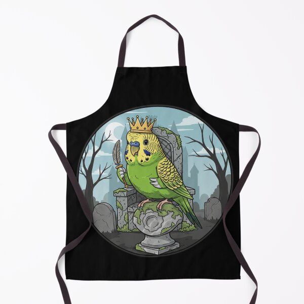 Item preview, Royal Budgie King Fantasy Illustration Cute Dark Art designed and sold by RebellDancer.