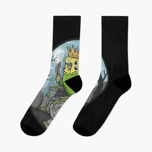 Item preview, Royal Budgie King Fantasy Illustration Cute Dark Art designed and sold by RebellDancer.