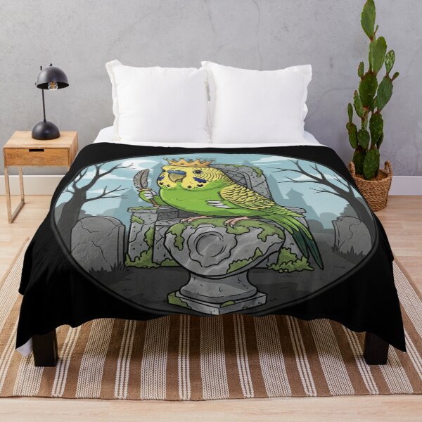 Item preview, Royal Budgie King Fantasy Illustration Cute Dark Art designed and sold by RebellDancer.