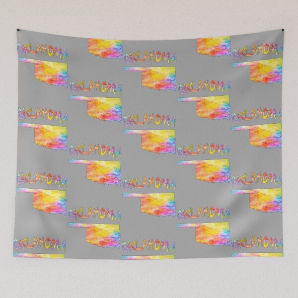 Item preview, Vibrant Oklahoma State Map - Artistic Watercolor Splash designed and sold by mashmosh.