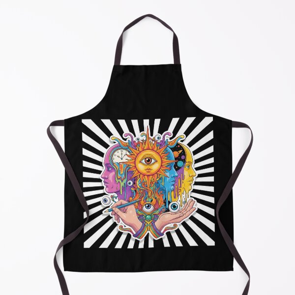 Item preview, Surreal Psychedelic Eye Moon space Hand Drawn Art designed and sold by DrawHandArt.