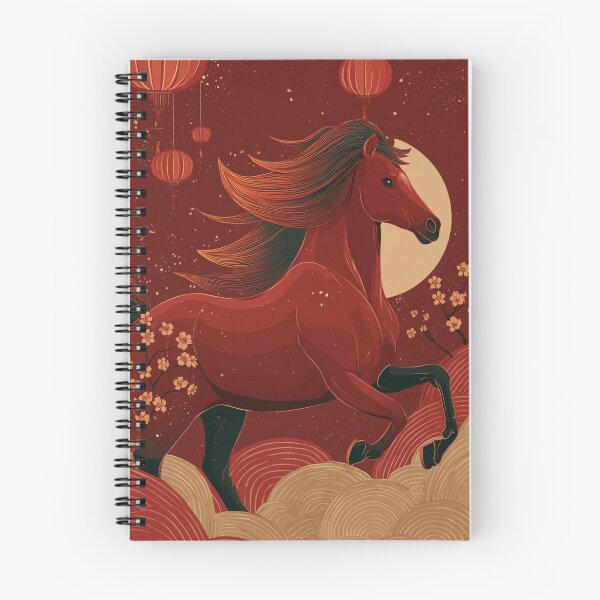Item preview, Crimson Horse Beneath Lantern Moon designed and sold by Turocks.