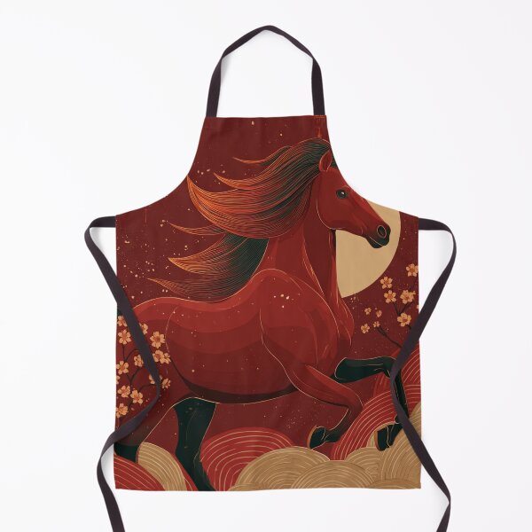 Item preview, Crimson Horse Beneath Lantern Moon designed and sold by Turocks.