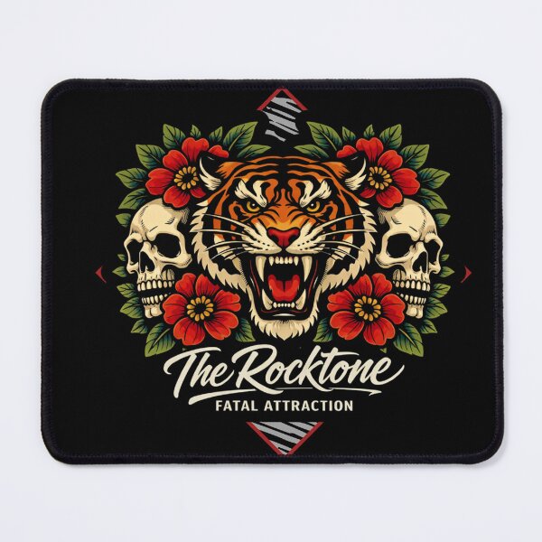 Item preview, Fatal Attraction | Tiger Skull Tattoo Style Graphic designed and sold by RockToneShop.