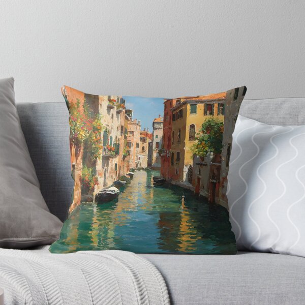 Item preview, Colorful Venice Canal with Flowers and Boats designed and sold by daila70.