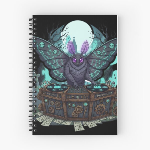 Item preview, Steampunk DJ Moth Dark Fantasy Music Illustration designed and sold by RebellDancer.