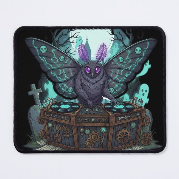 Item preview, Steampunk DJ Moth Dark Fantasy Music Illustration designed and sold by RebellDancer.
