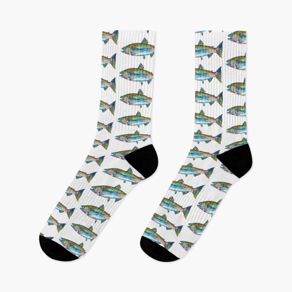 Item preview, Colorful Salmon Fish Art On White designed and sold by Sharon Cummings Art.