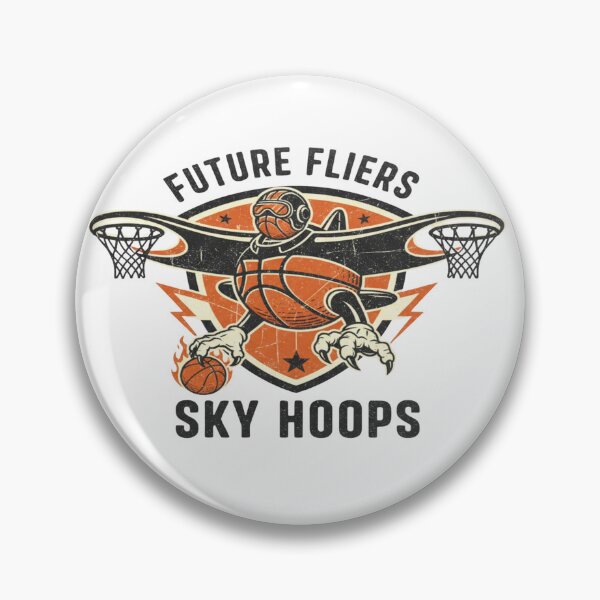 Item preview,  Retro Basketball Logo – Future Fliers Sky Hoops Team designed and sold by Dzblack.