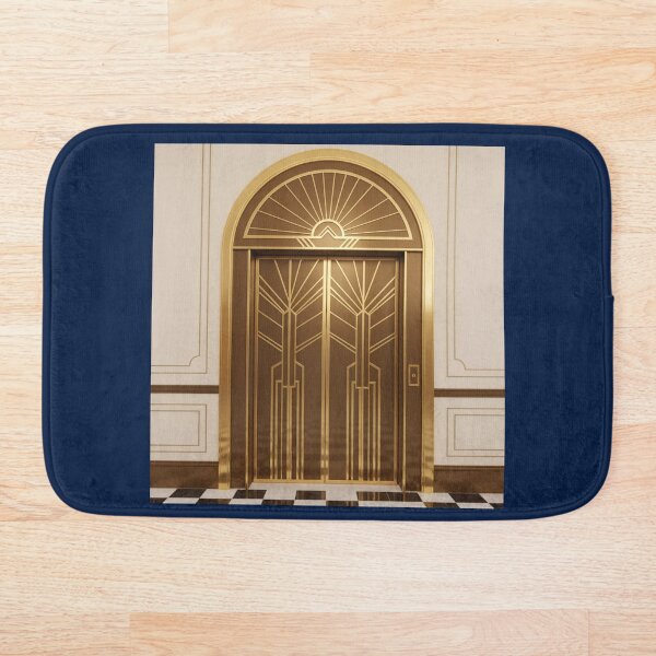 Item preview, Art Deco Elevator Doors – 1920s Geometric Gold Design | Vintage Retro Aesthetic designed and sold by PinkiArt.