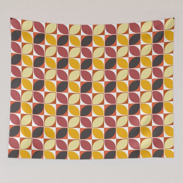 Item preview, Retro Bauhaus style petal box pattern designed and sold by ChimaHome.