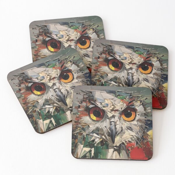 Item preview, Colorful Abstract Owl Portrait designed and sold by lautir.