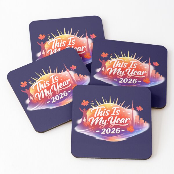 Item preview, This Is My Year 2026 – Inspiring Design Canada, New Year Motivation, Modern Style with Maple Leaves and Canadian Skyline designed and sold by mocci10.