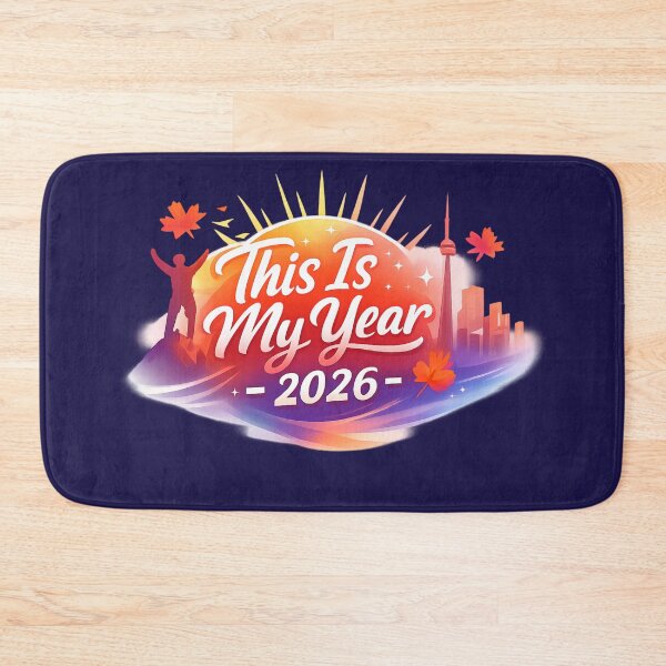 Item preview, This Is My Year 2026 – Inspiring Design Canada, New Year Motivation, Modern Style with Maple Leaves and Canadian Skyline designed and sold by mocci10.