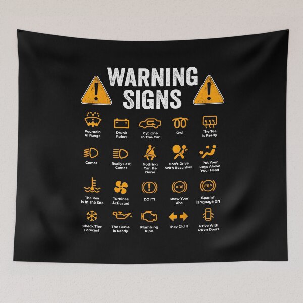 Item preview, Warning Signs 101 Auto Mechanic Driving designed and sold by ChestOutLoud.