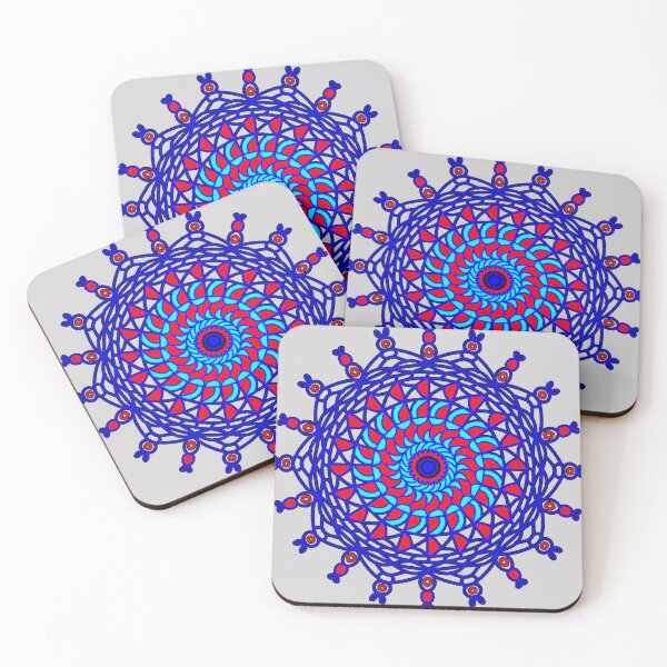 Item preview, "Hypnotic Spiral Mandala with Radiant Petals and Eye Symbols" designed and sold by nighttime1990.