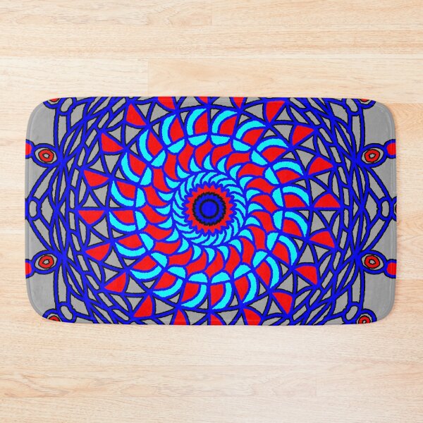 Item preview, "Hypnotic Spiral Mandala with Radiant Petals and Eye Symbols" designed and sold by nighttime1990.