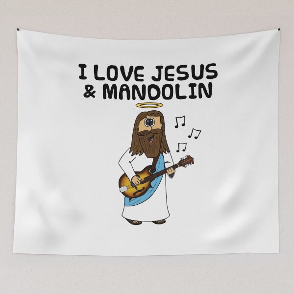 Item preview, I Love Jesus And Mandolin, Christian Musician Funny designed and sold by doodlerob.