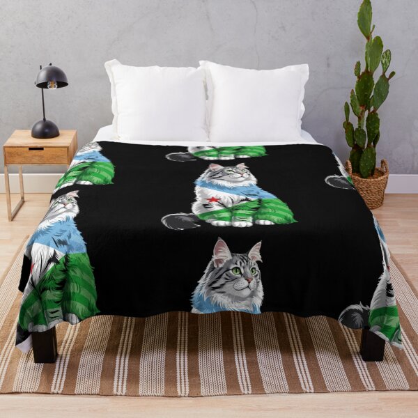 Item preview, Cat with Djibouti Flag  – Djibouti Pride Art Design designed and sold by DjibProp.