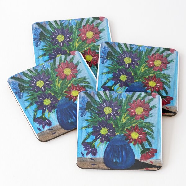 Item preview, Fresh Morning: Blue, Purple & Red Wildflowers designed and sold by kkartwork.