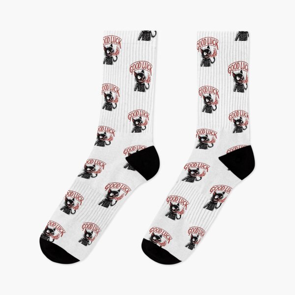 Item preview, Good Luck Black Cat — Retro Fire Breathing Kitten | Vintage Sarcastic Illustration designed and sold by Colorful-Garden.
