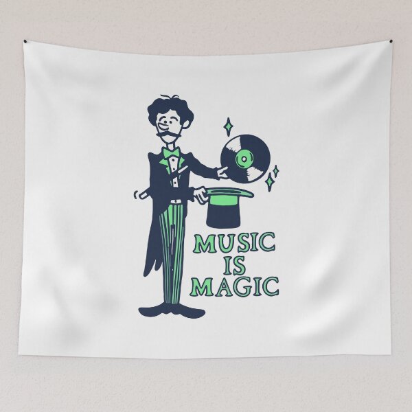 Item preview, Music Is Magic – Vinyl Wizard Retro Music Design designed and sold by TipTop GFX.