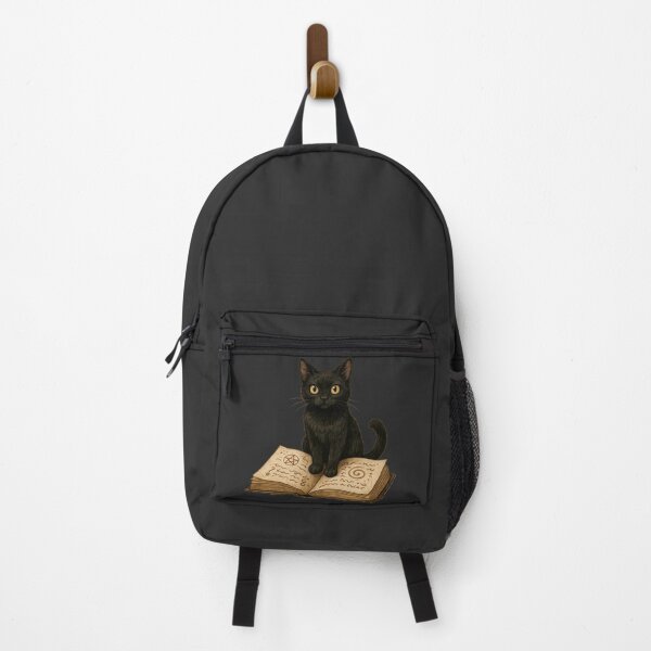 Item preview, Illustrated Black Cat Familiar — Cozy Witchy Spellbook Art designed and sold by Miagolio.