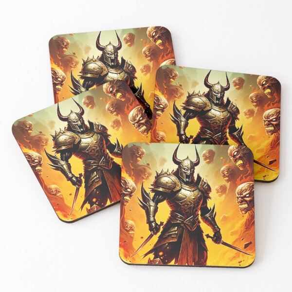 Item preview, dark fantasy doom slayer designed and sold by  Mudikeys.