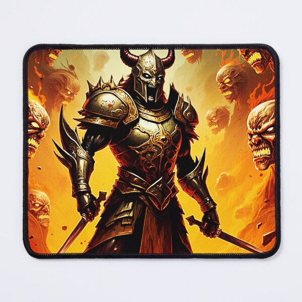 Item preview, dark fantasy doom slayer designed and sold by Mudikeys.