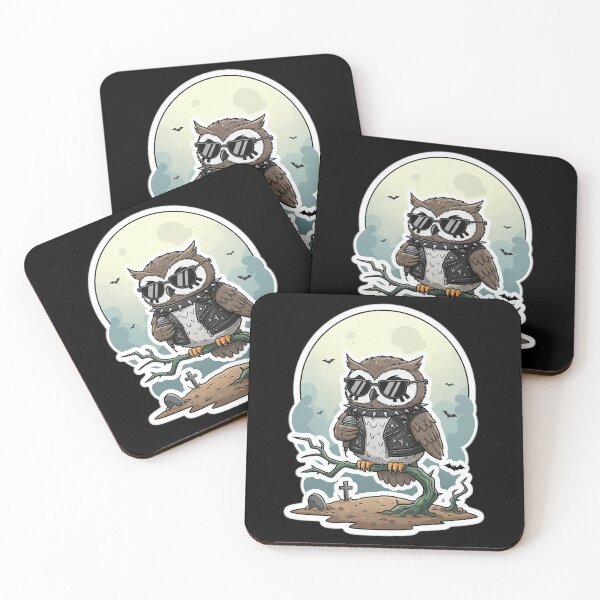 Item preview, Rock Star Owl With Microphone Dark Music Art designed and sold by RebellDancer.