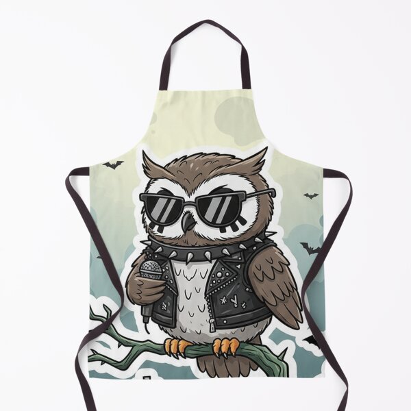 Item preview, Rock Star Owl With Microphone Dark Music Art designed and sold by RebellDancer.